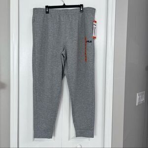 NWT Fila mens performance jogger pants grey XXL